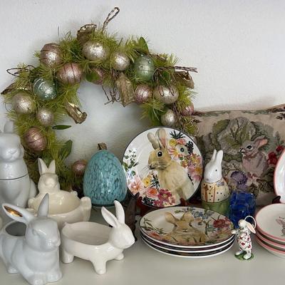 Large Lot Of Easter Goodies Including Items From Pottery Barn, Rae Dunn, Dept 56 & More
