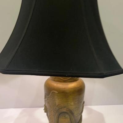 Japanese or Chinese Bronze Vase Lamp  Lot 2