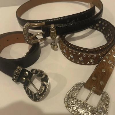 Brighton Belt Western All Leather Belt With rhineststone Brighton belt western all leather belt with