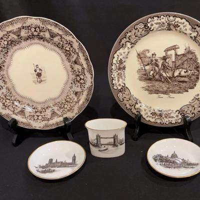 Brown Decorative Plates & England Deco