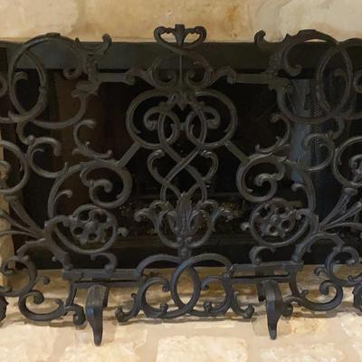 Solid Wrought Iron Fireplace Screen”very HEAVY “