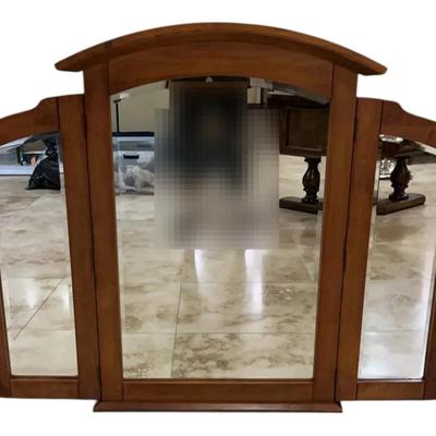 Solid Wood Dresser/Vanity Beveled  Mirror