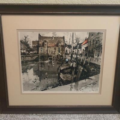 Ferdinand-Jean Luigini, Color Aquatint Framed Print