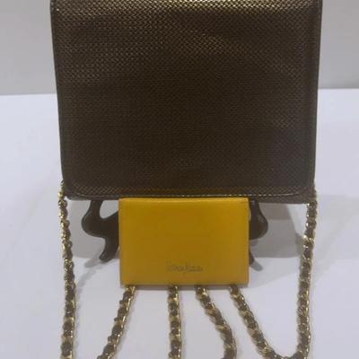 Stewart Weitzman Made In Spain Handbag Plus Neiman Marcus Leather Card Holder