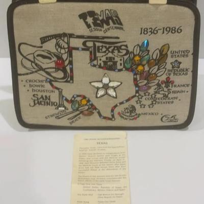 Vintage 1986 Texas Sesquincentennial Handbag By Collins