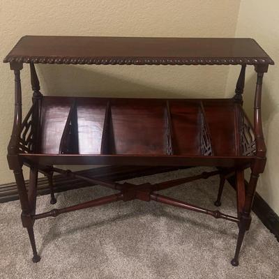 Chippendale-Style Mahogany Book Trough Console Table