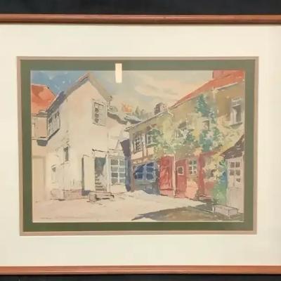 "D. M. Patterson" -"Paris - Montmartre Rue De L'abreuvoir".  c. 1942