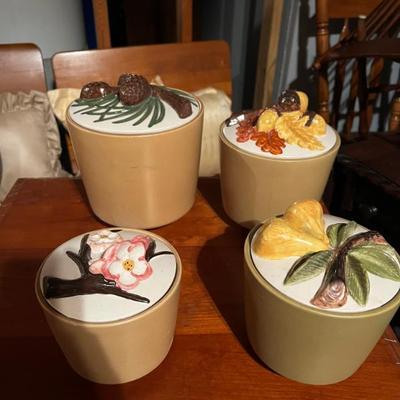 1970’s  Metlox “Four Seasons Canister Set