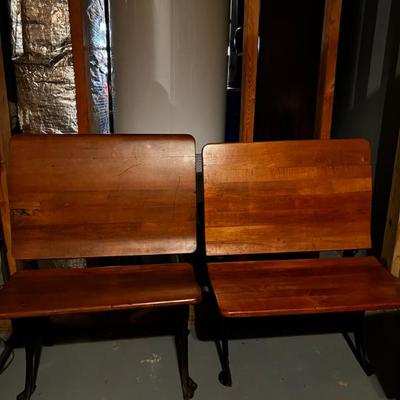 Antique Folding School Desk