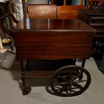 Vintage Mahogany tea cart