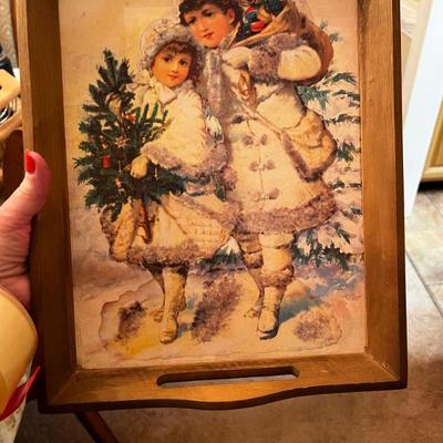 Vintage Wood Serving Tray