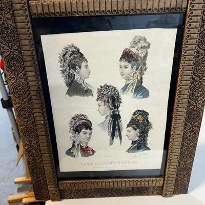 LA Mode Illustrada  French Hairstyles Circa 1873 Look at the gorgeous Frame
