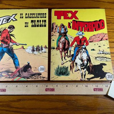Two Vintage Italian Western Tex Comic Books