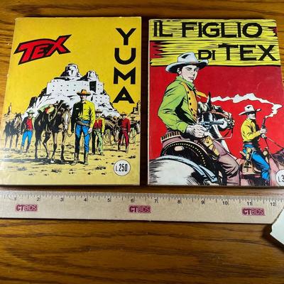 Two Vintage Italian Western Tex Comic Books
