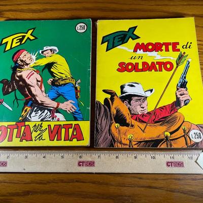 Two Vintage Italian Western Tex Comic Books