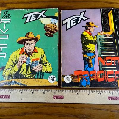 Two Vintage Italian Western Tex Comic Books