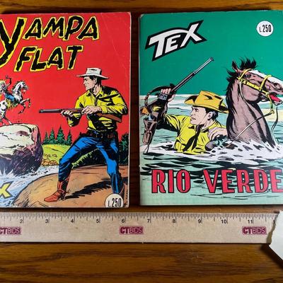 Two Vintage Italian Western Tex Comic Books