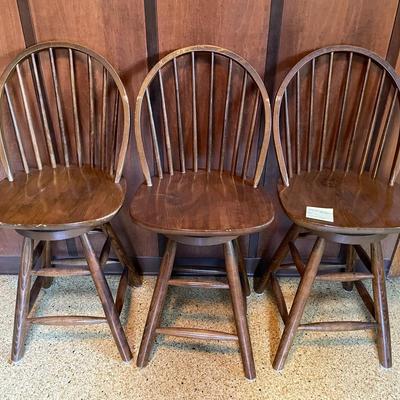 Three Swivel Barstools