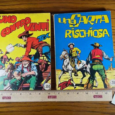 Two Vintage Italian Western Tex Comic Books