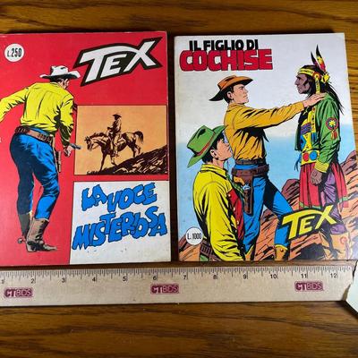 Two Vintage Italian Western Tex Comic Books