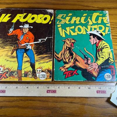 Two Vintage Italian Western Tex Comic Books