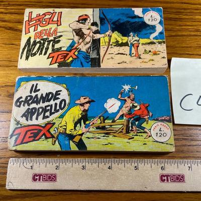 Two Vintage Italian Western Tex Small Comic Books