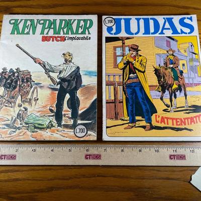 Lot Of Two Italian Comic Books: Ken Parker And Judas