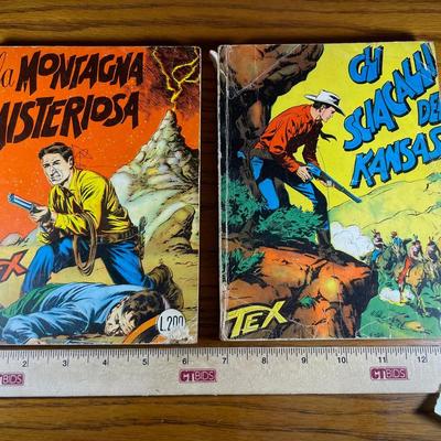 Two Vintage Italian Western Tex Comic Books