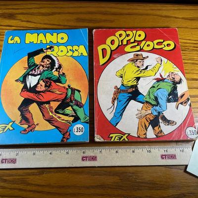 Two Vintage Italian Western Tex Comic Books