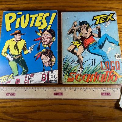 Two Vintage Italian Western Tex Comic Books