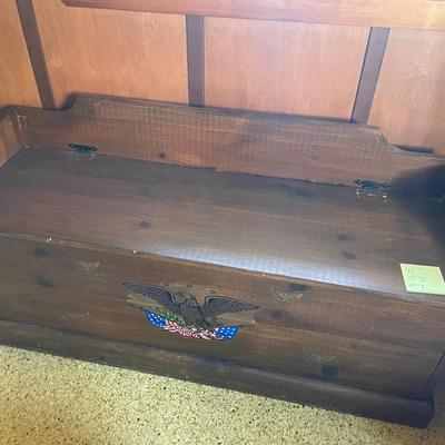 Vintage Bicentennial Wood Chest