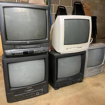 Lot Of 5 Small Old CRT TV’s