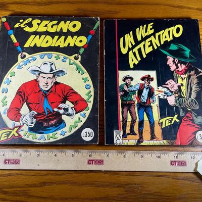 Two Vintage Italian Western Tex Comic Books