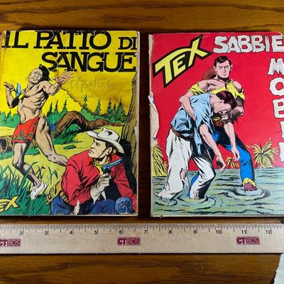 Two Vintage Italian Western Tex Comic Books