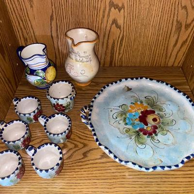 Lot Of Hand Painted Italian Pottery