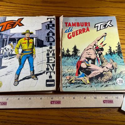 Two Vintage Italian Western Tex Comic Books