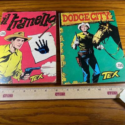 Two Vintage Italian Western Tex Comic Books