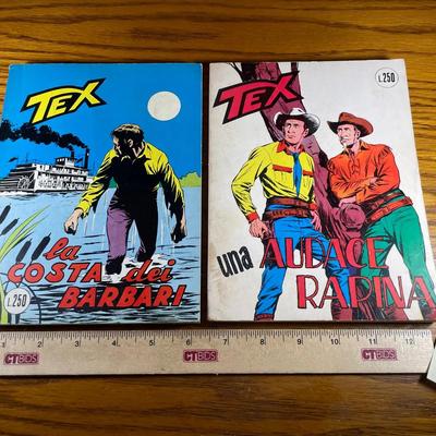 Two Vintage Italian Western Tex Comic Books