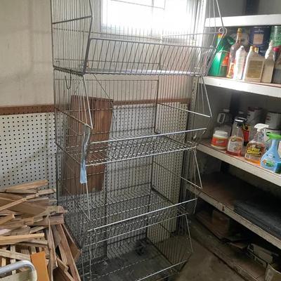 Two Vintage Store Wire Storage Racks