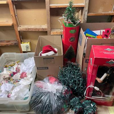 Large Lot Of Christmas Decorations