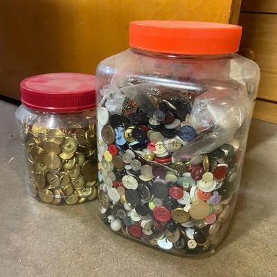 Two Containers Of Buttons