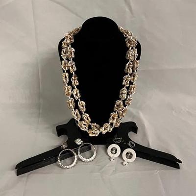 Shell Necklace And Earrings