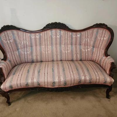 Victorian Carved Settee