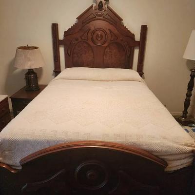 Victorian Carved Bed