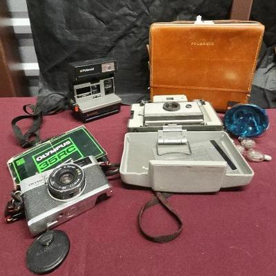 AntiquePolaroid And Olympus  Camera