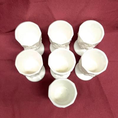 Milk Glass Goblet Set