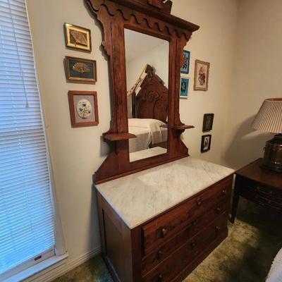 Vintage Marble Top Dresser