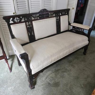 Victorian Carved Settee