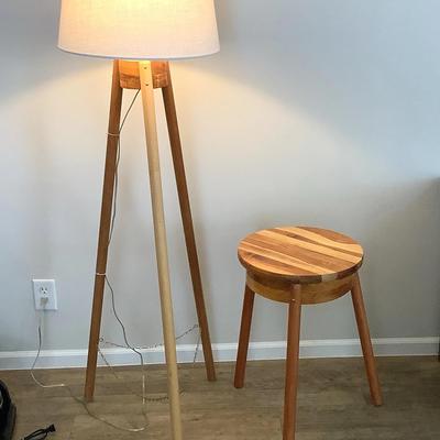 Standing Lamp And Table