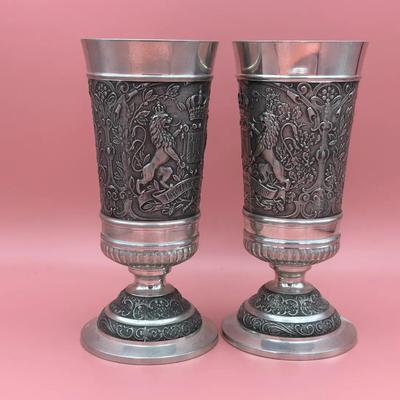 German Pewter Steins Or Wine Glasses